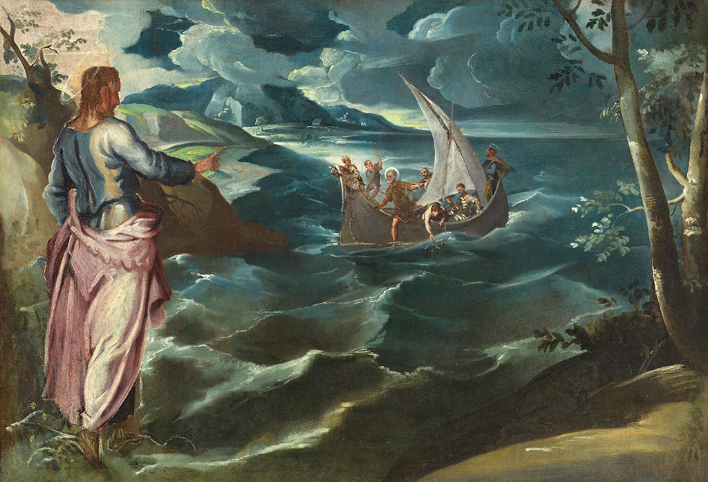 Christ at the Sea of Galilee in Detail Tintoretto